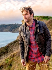 Brakeburn Brown Dry Wax Quilted Jacket - Image 1 of 5