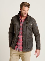Brakeburn Brown Dry Wax Quilted Jacket - Image 2 of 5