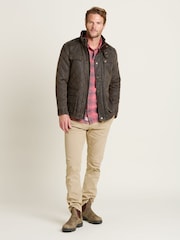 Brakeburn Brown Dry Wax Quilted Jacket - Image 5 of 5
