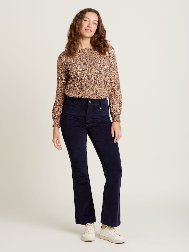 Brakeburn Blue Flare Cord Trousers - Image 1 of 4 Brakeburn Blue Flare Cord Trousers - Image 1 of 4