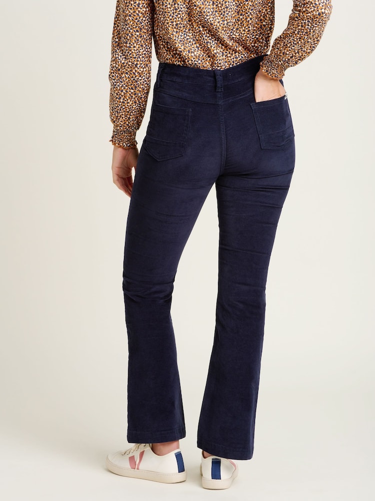 Brakeburn Blue Flare Cord Trousers - Image 2 of 4