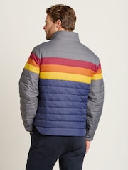 Brakeburn Blue Colour Block Puffer Jacket - Image 2 of 4