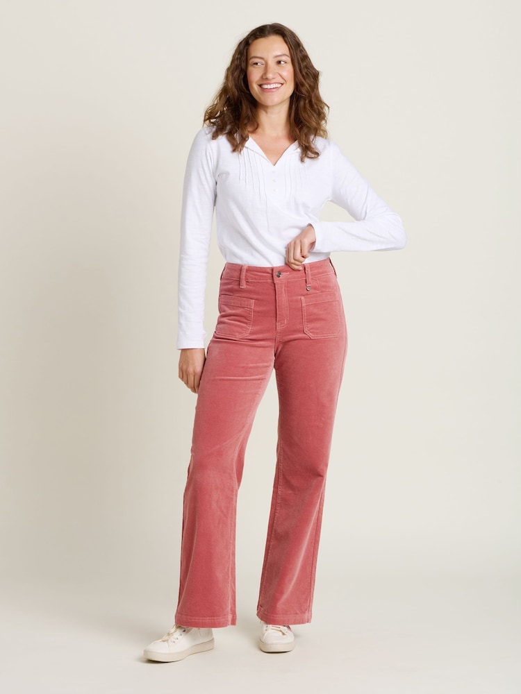 Brakeburn Pink Kickflare Corduroy Trousers - Image 4 of 4
