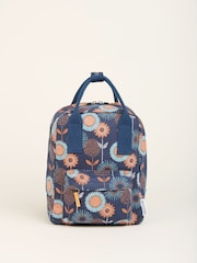 Brakeburn Orange Freya Print Classic 100% Cotton Backpack - Image 1 of 4