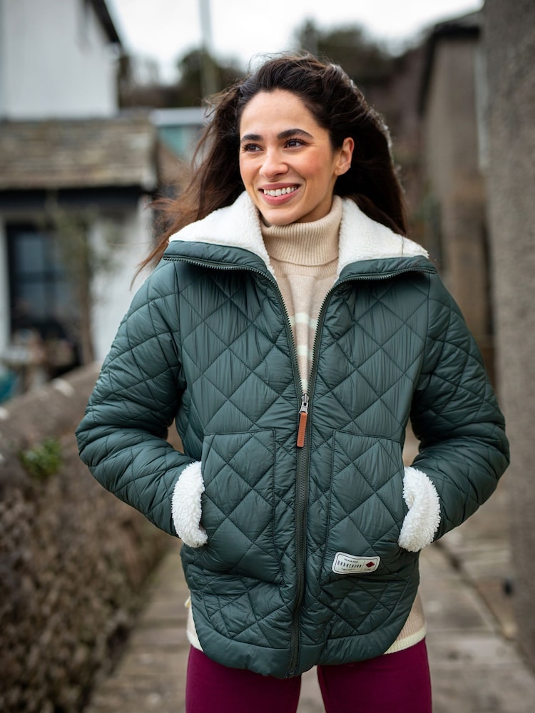 Brakeburn Green Fortunes Reversible Fleece Jacket - Image 6 of 6