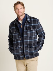 Brakeburn Blue Check Faux Wool Jacket - Image 1 of 4