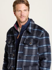 Brakeburn Blue Check Faux Wool Jacket - Image 3 of 4