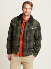 Brakeburn Green Borg Lined Trucker Jacket - Image 1 of 4