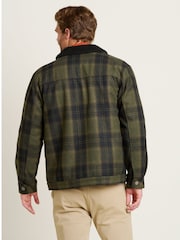 Brakeburn Green Borg Lined Trucker Jacket - Image 2 of 4