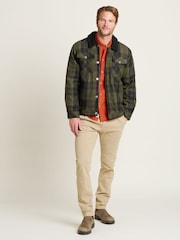 Brakeburn Green Borg Lined Trucker Jacket - Image 4 of 4