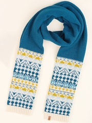 Brakeburn Red Fairisle Pattern Knitted Scarf - Image 2 of 4