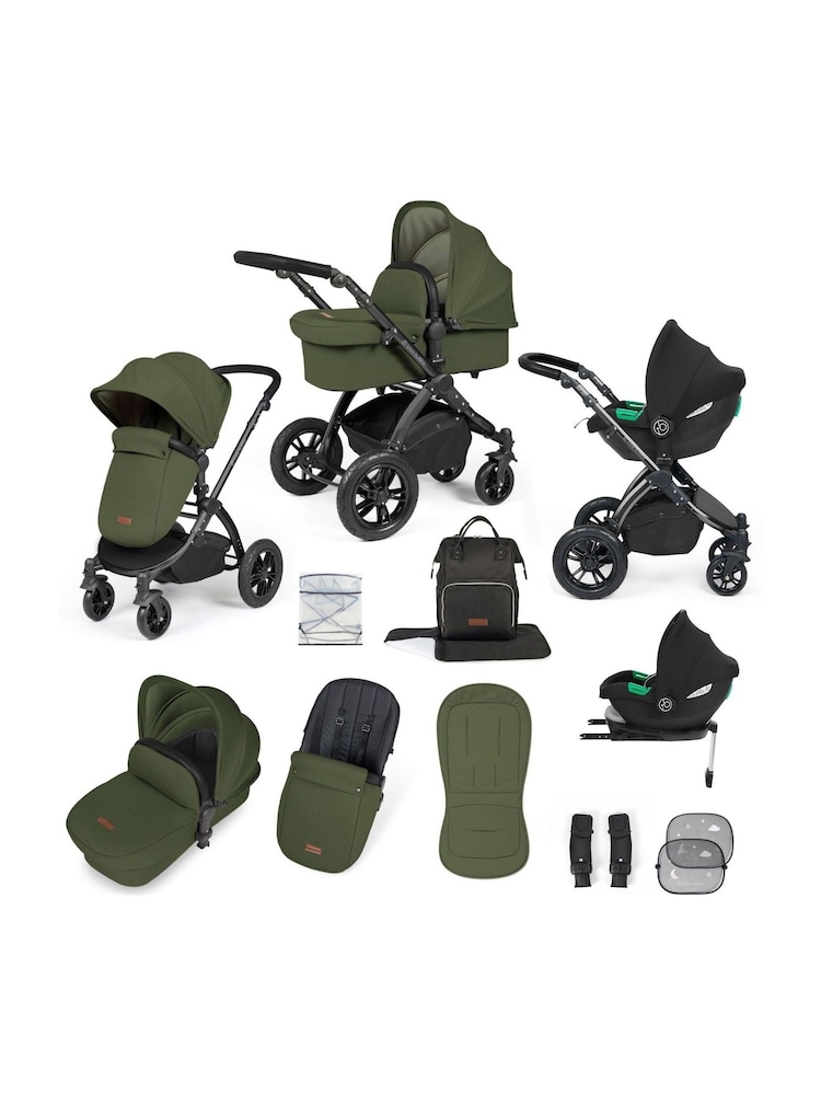Ickle Bubba Black Woodland Stomp Luxe All-In-One I Size Travel System with Ci Base - Image 1 of 6