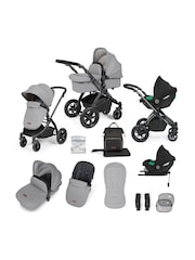 Ickle Bubba Black Pearl Grey Stomp Luxe All-In-One I Size Travel System with Ci Base - Image 1 of 6