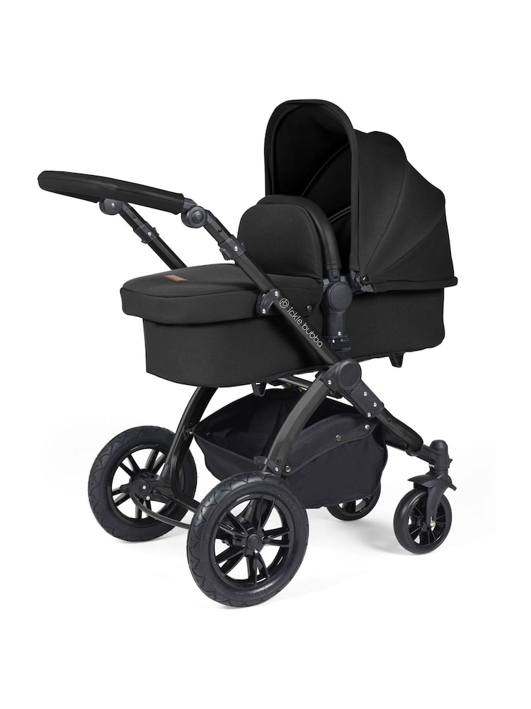 Ickle Bubba Black  Midnight  Black Stomp Luxe All-In-One I Size Travel System with Ci Base - Image 2 of 6