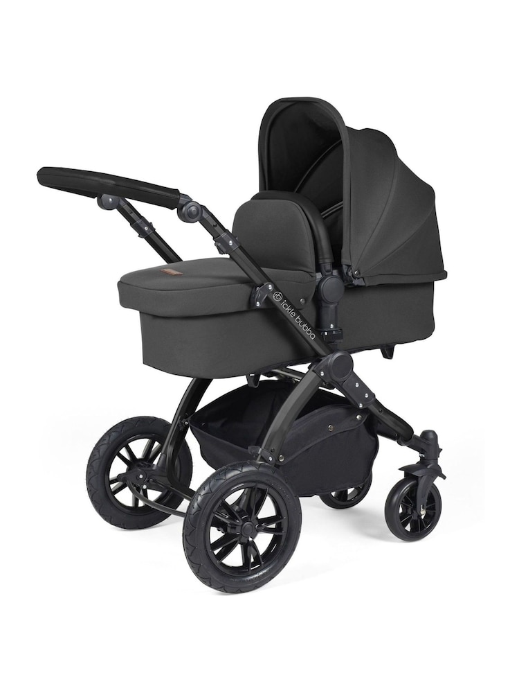 Ickle Bubba Black Charcoal Grey Stomp Luxe All-In-One I Size Travel System with Ci Base - Image 2 of 6