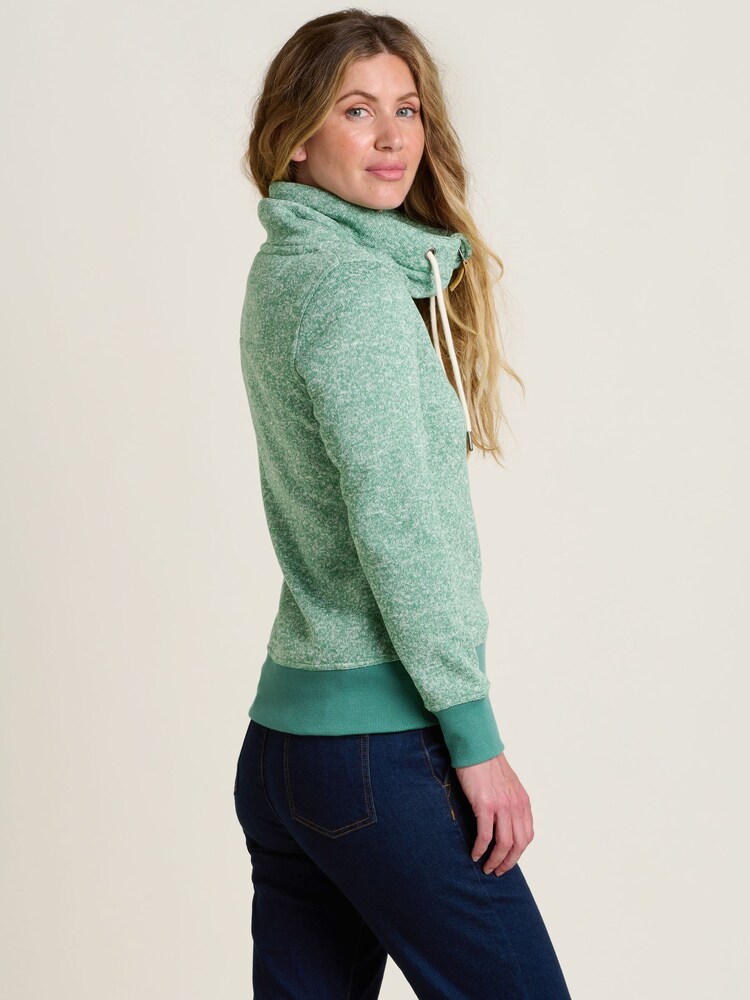 Buy Brakeburn Green Zip Through High Neck Sweatshirt from the Next