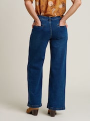 Brakeburn Blue 100% Cotton Wide Straight Leg Jeans - Image 2 of 4