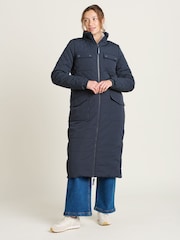 Brakeburn Blue Matravers Quilted Long Line Coat - Image 5 of 5