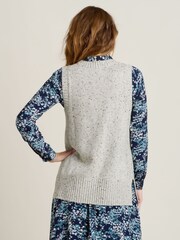 Brakeburn Grey Nep Jumpers Vest - Image 2 of 4