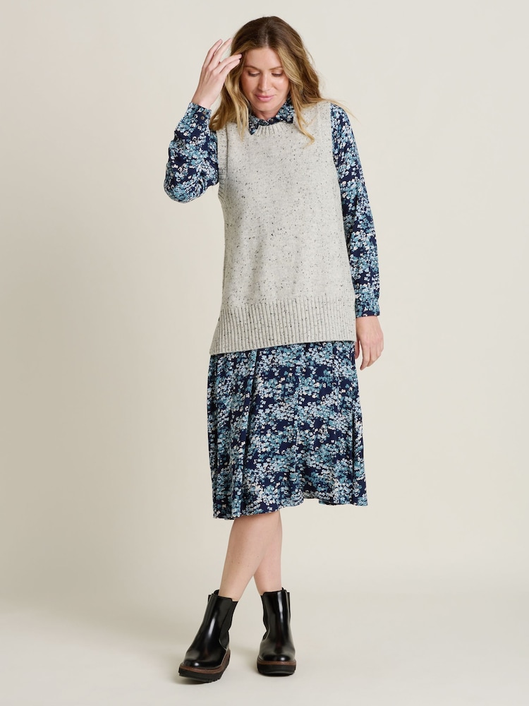 Brakeburn Grey Nep Jumpers Vest - Image 4 of 4
