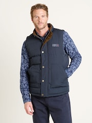 Brakeburn Blue Padded Corduroy Lined Gilet - Image 3 of 5