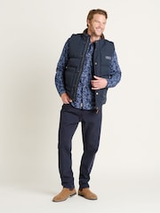 Brakeburn Blue Padded Corduroy Lined Gilet - Image 4 of 5