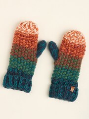Brakeburn Orange Space Dye Mittens - Image 2 of 4