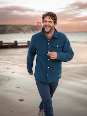 Brakeburn Blue Quilted Corduroy Shacket - Image 1 of 5