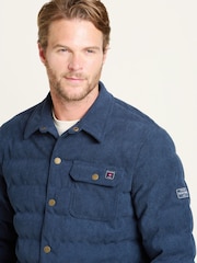 Brakeburn Blue Quilted Corduroy Shacket - Image 4 of 5