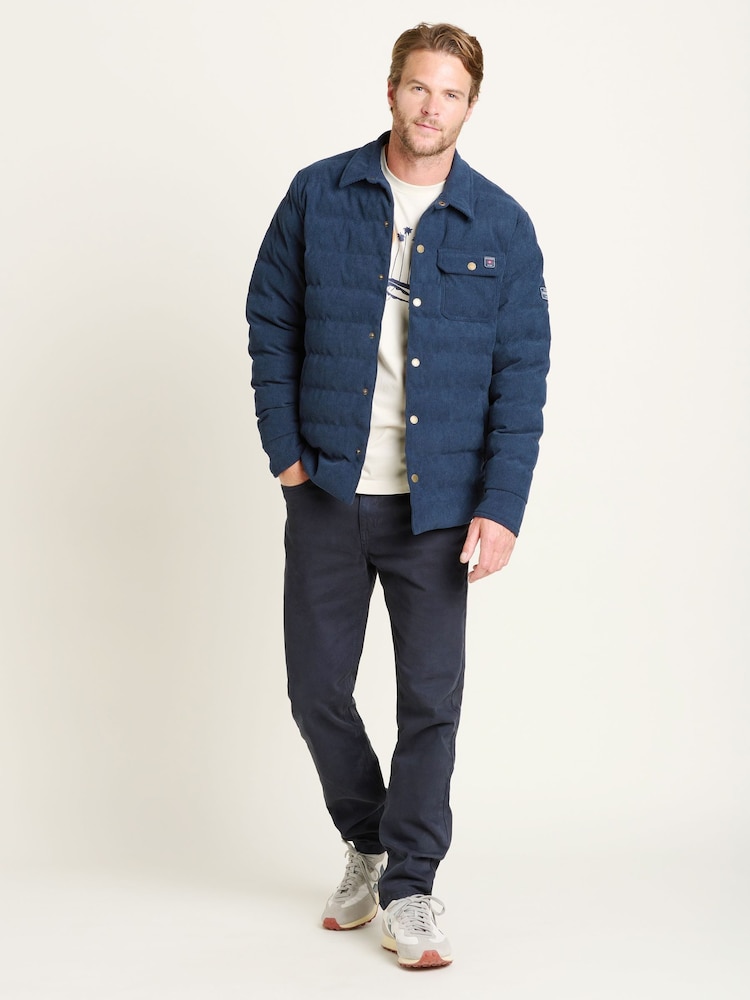 Brakeburn Blue Quilted Corduroy Shacket - Image 5 of 5