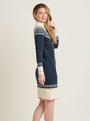 Brakeburn Blue Retro Ski Knitted Dress - Image 2 of 4