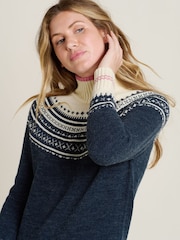 Brakeburn Blue Retro Ski Knitted Dress - Image 3 of 4
