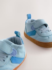Blue Baby Touch Fastening Elastic Lace Chevron Trainers (0-24mths) - Image 3 of 5