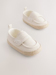 Neutral Baby Moccasin Shoes (0-24mths) - Image 1 of 5