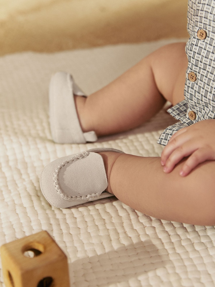 Neutral Loafer Baby Suede Shoes (0-24mths) - Image 1 of 1