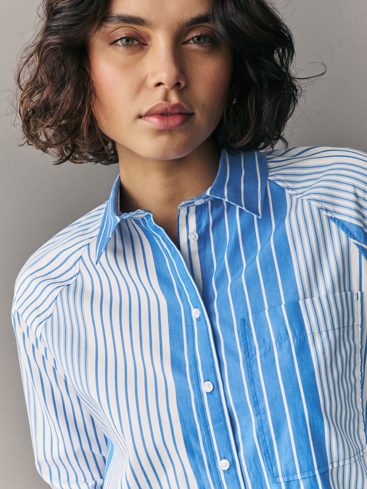 Bande bleue - Girlfriend Oversized Long Sleeve Shirt - Image 5 of 8