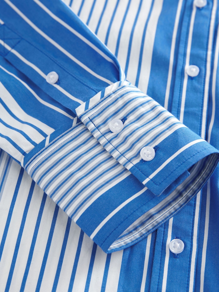 Bande bleue - Girlfriend Oversized Long Sleeve Shirt - Image 7 of 8