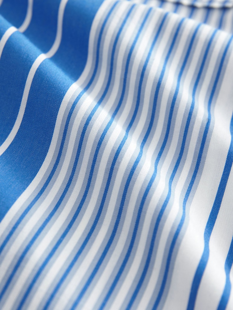 Blue Stripe Girlfriend Oversized Long Sleeve Shirt - Image 8 of 8