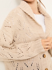FatFace Natural Sylvie Knitted Cardigan - Image 5 of 5