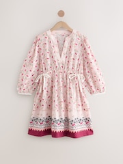 Cath Kidston Pink Cherry 100% Cotton Kaftan - Image 4 of 6