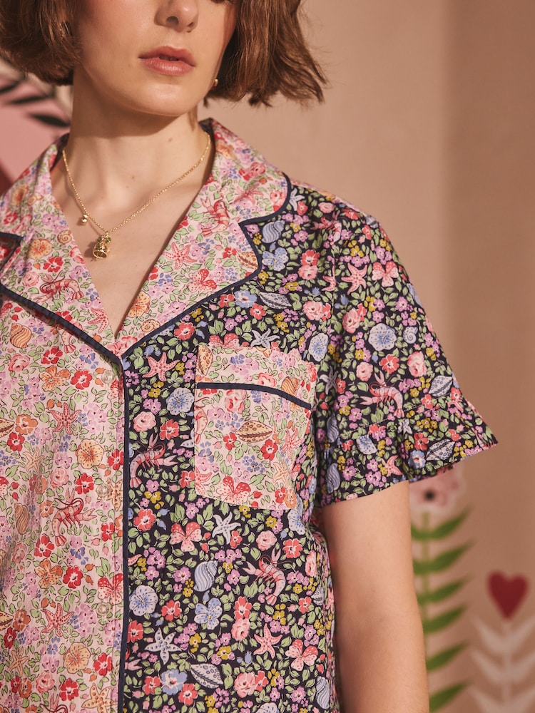 Cath Kidston Waters Ditsy 100% Cotton Button Through Pyjamas - Image 4 of 12