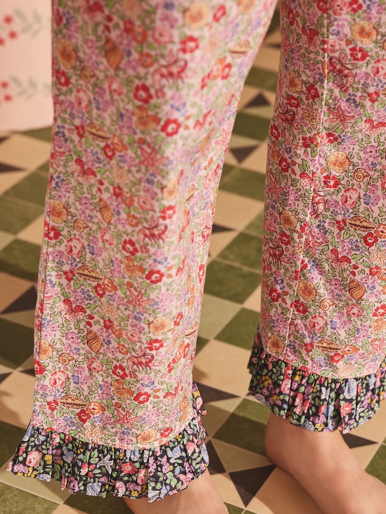 Cath Kidston Waters Ditsy 100% Cotton Button Through Pyjamas - Image 6 of 12