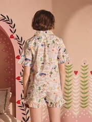 Cath Kidston Pale Blue 100% Cotton Short Pyjamas Set - Image 2 of 9