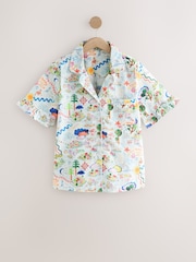 Cath Kidston Pale Blue 100% Cotton Short Pyjamas Set - Image 6 of 9