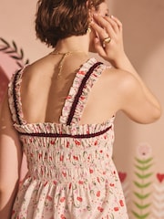 Cath Kidston Ecru Cherry Jersey Short Pyjamas Set - Image 6 of 6