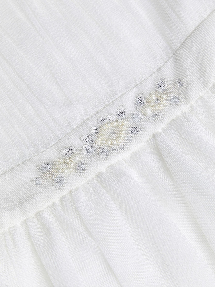 أبيض عاجي - فستان تول لإشبينة العروس للبيبي من Monsoon - صورة 4 من 4