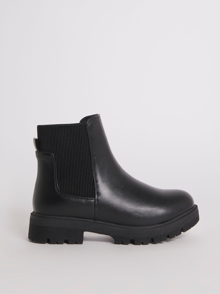 Simply Be Black Wide Fit Chelsea Ankle Boots - Image 1 of 3