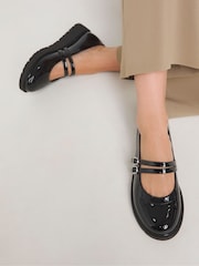 Simply Be Wide Fit Bajo Wedge Mary Jane Shoes - Imagen 3 de 4