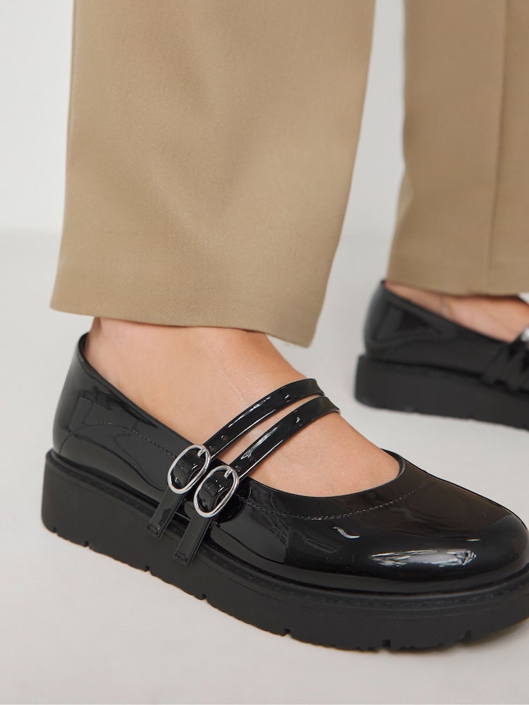 Simply Be Wide Fit Bajo Wedge Mary Jane Shoes - Imagen 4 de 4