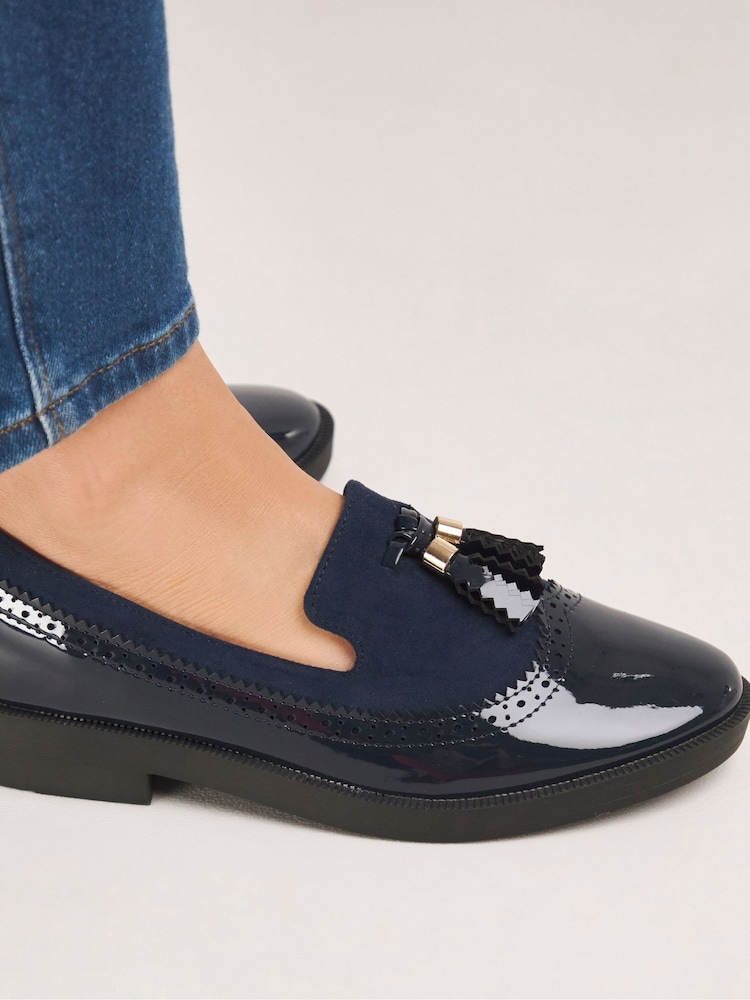 Simply Be širok kroj Tassle Trim Slipper Cut mokasini - Slika 3 iz 3 Simply Be širok kroj Tassle Trim Slipper Cut mokasini - Slika 3 iz 3